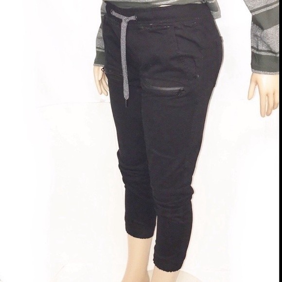 Vintage 90s ROCAWEAR Cargo Jogger Pants Black zipper details size M - Picture 9 of 9